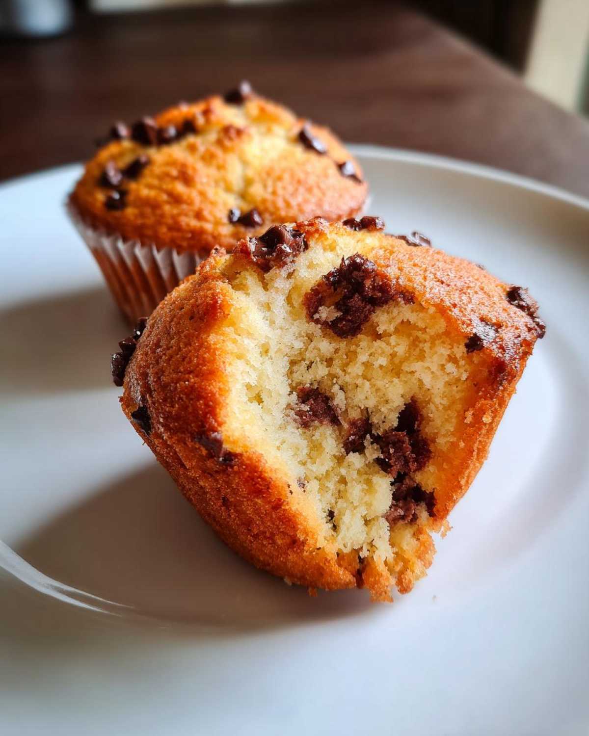 Vegan chocolate chip muffins - detail 4