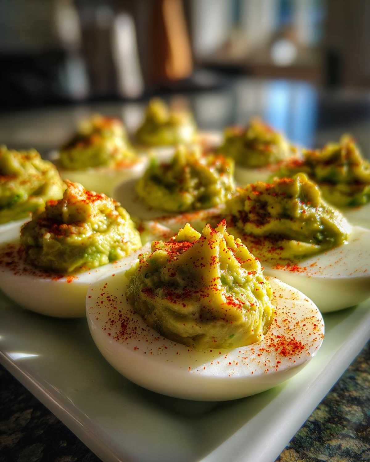 Avocado Deviled Eggs - detail 1