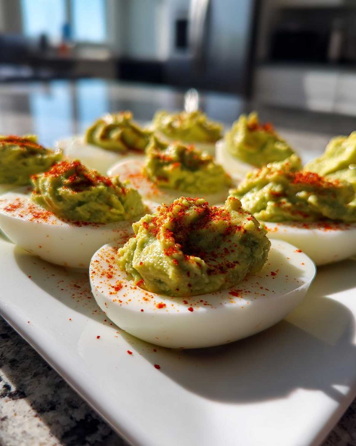 Avocado Deviled Eggs - detail 2