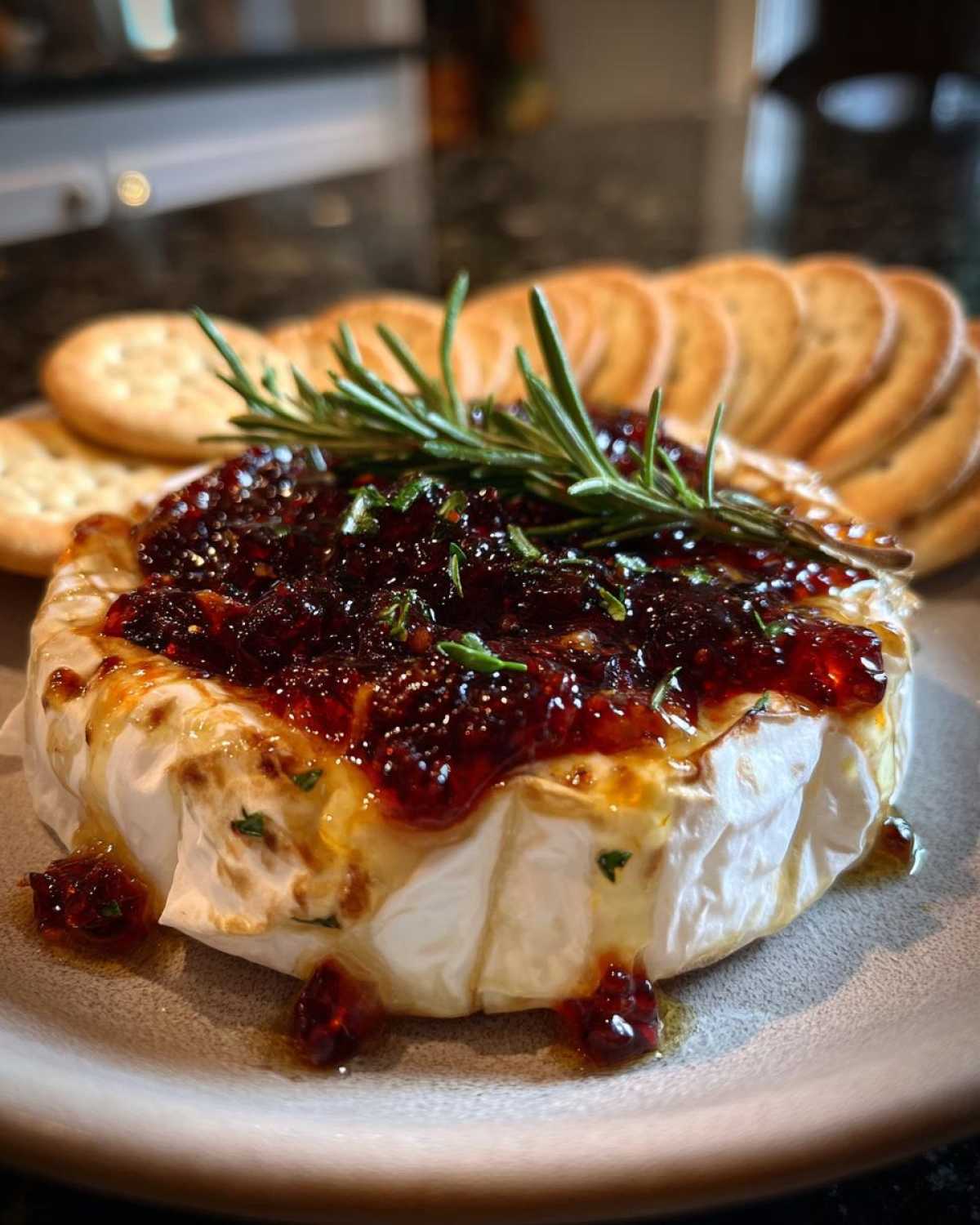 Baked Brie with Fig Jam - detail 1