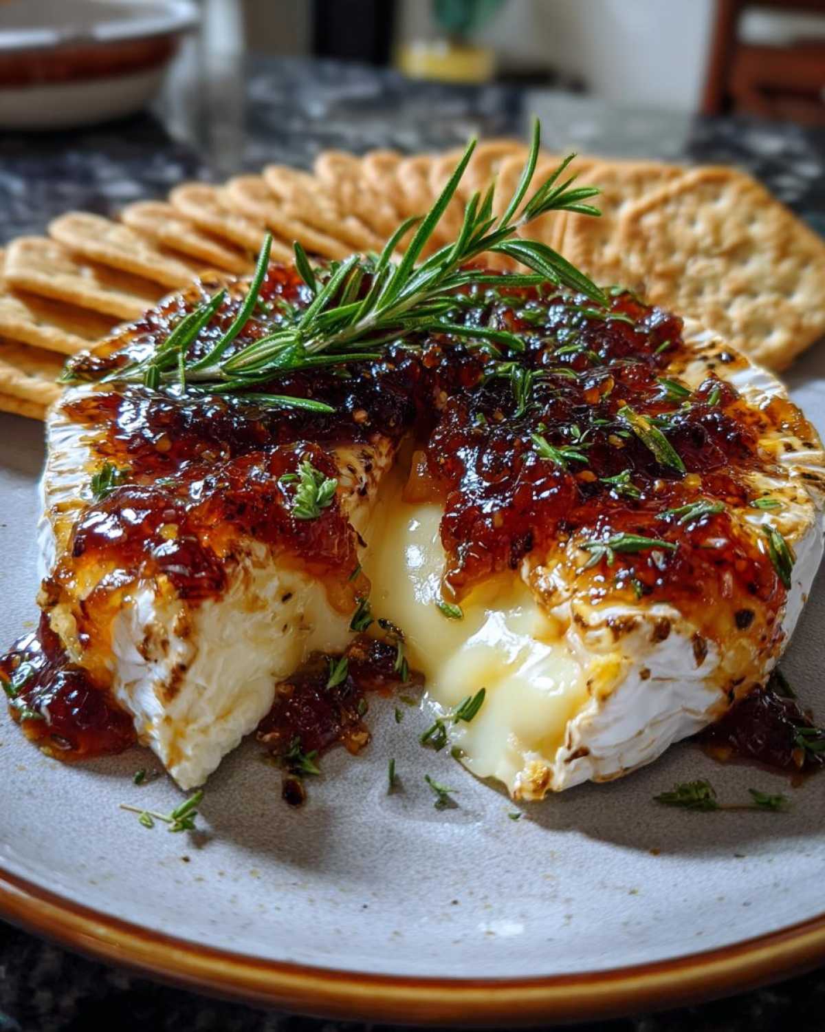 Baked Brie with Fig Jam - detail 3