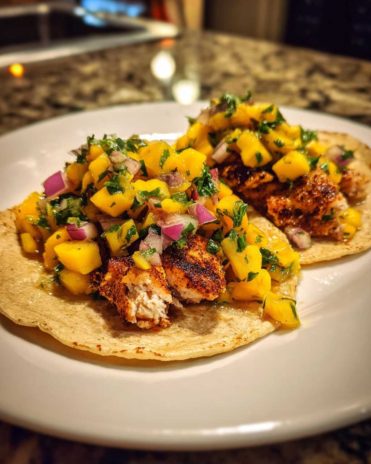 Blackened Fish Tacos with Mango Salsa - detail 1