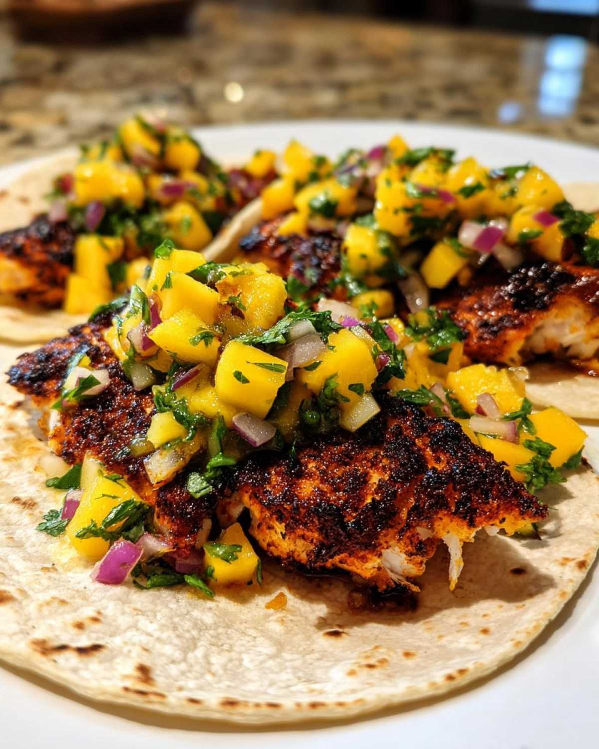 Blackened Fish Tacos with Mango Salsa - detail 4