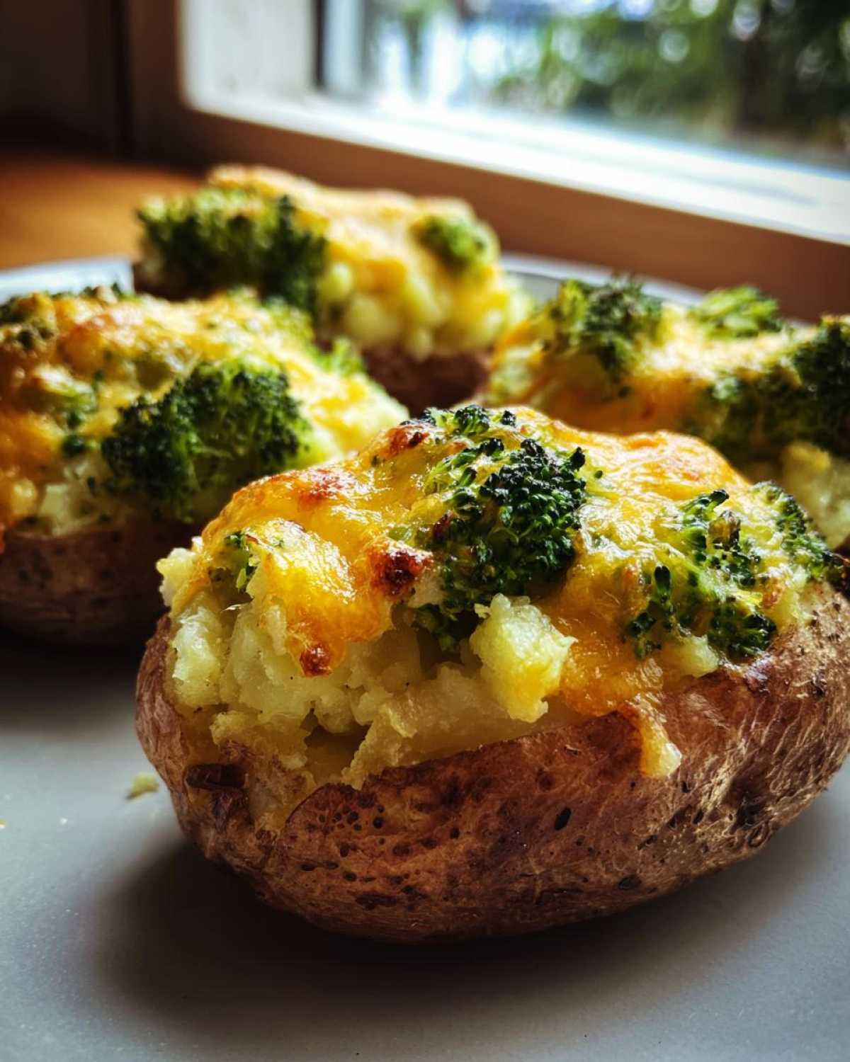Broccoli Cheddar Stuffed Potatoes - detail 1