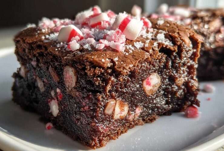 Candy Cane Brownie Bites
