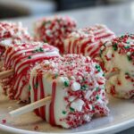 Candy Cane Marshmallow Pops