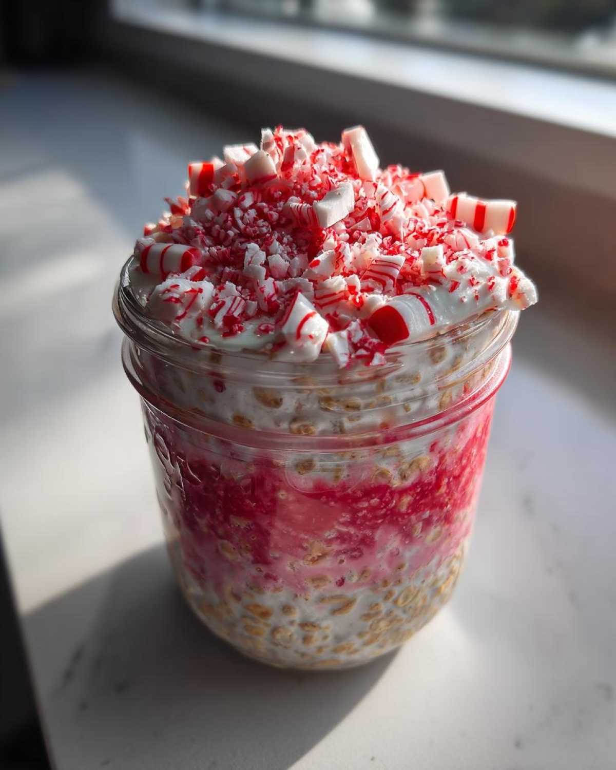 Candy Cane Overnight Oats - detail 3