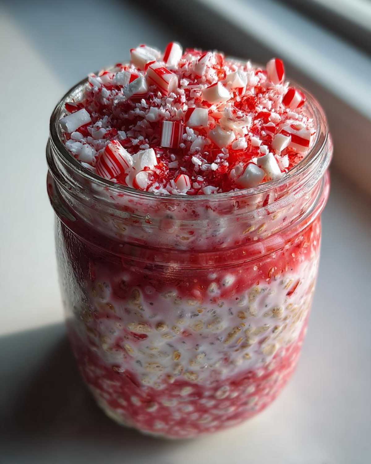 Candy Cane Overnight Oats - detail 4