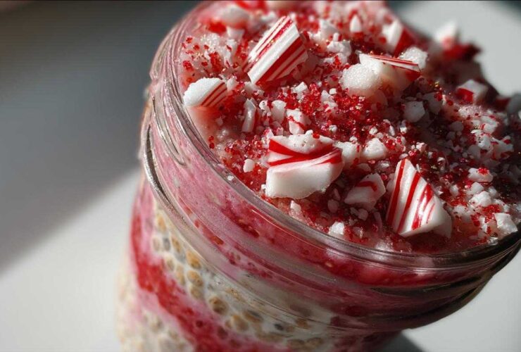Candy Cane Overnight Oats