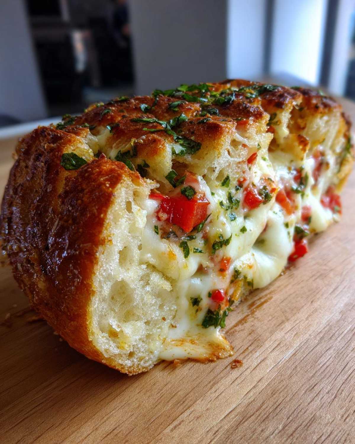 Caprese Stuffed Garlic Bread - detail 2