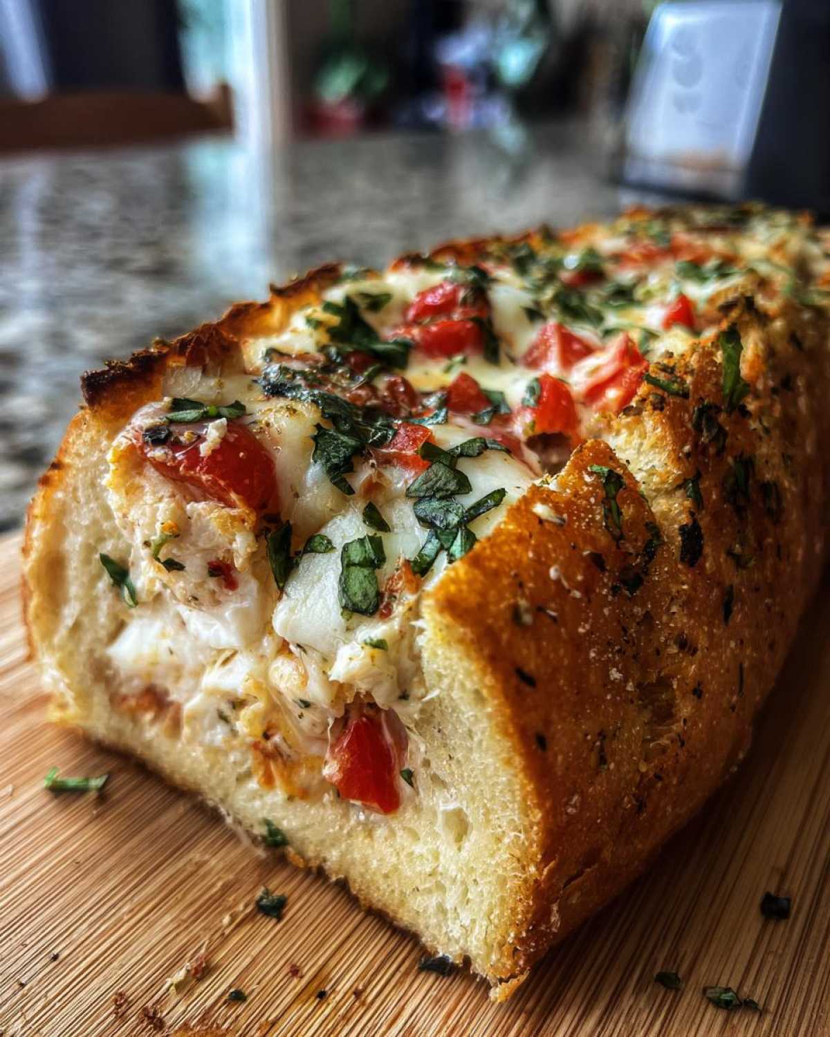 Caprese Stuffed Garlic Bread - detail 4