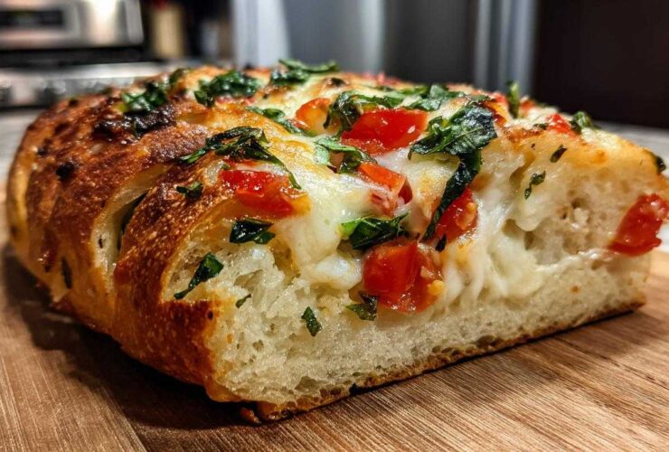 Caprese Stuffed Garlic Bread