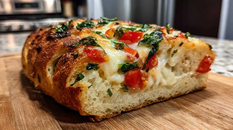 Caprese Stuffed Garlic Bread