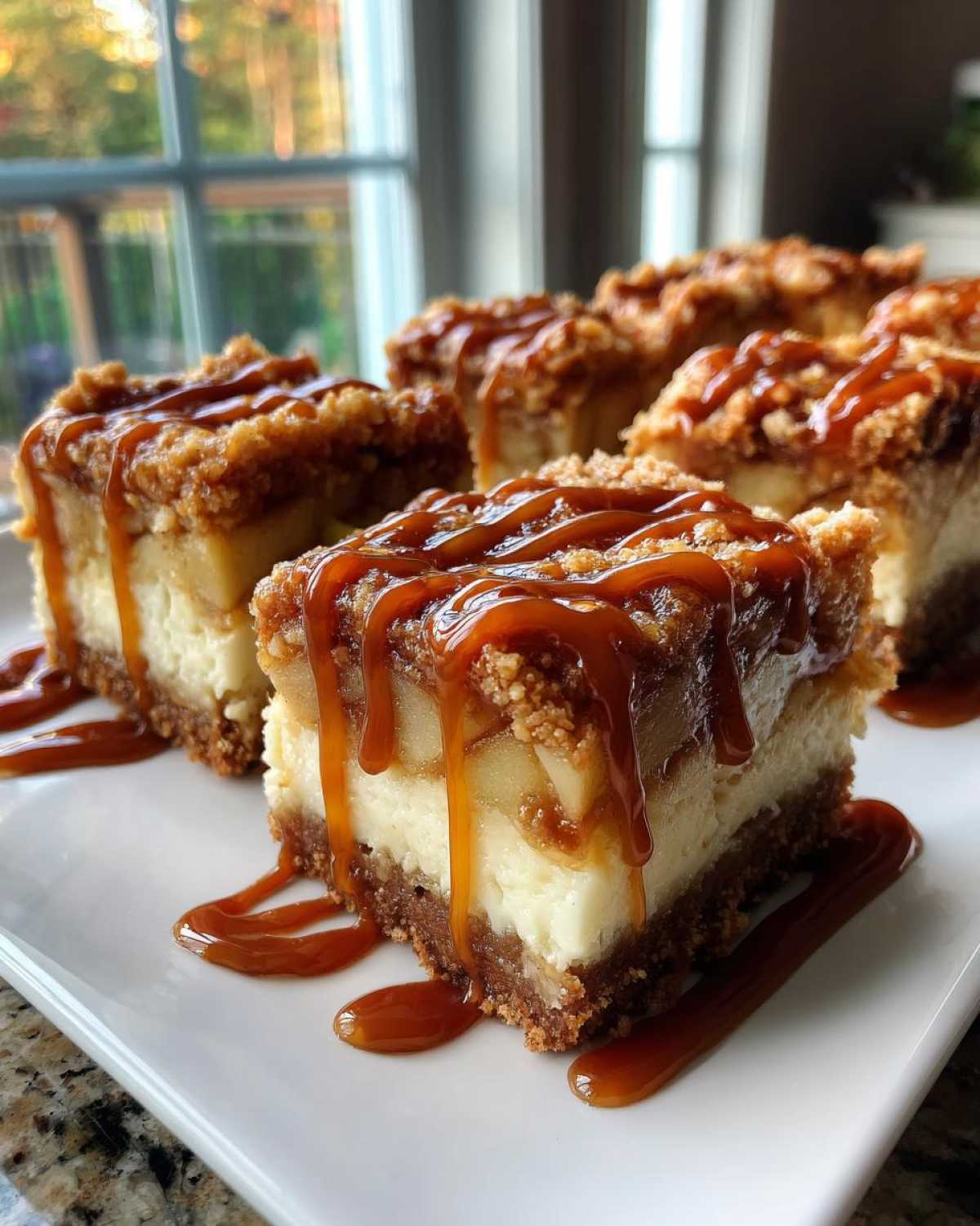Caramel Apple Cheesecake Bars - detail 2