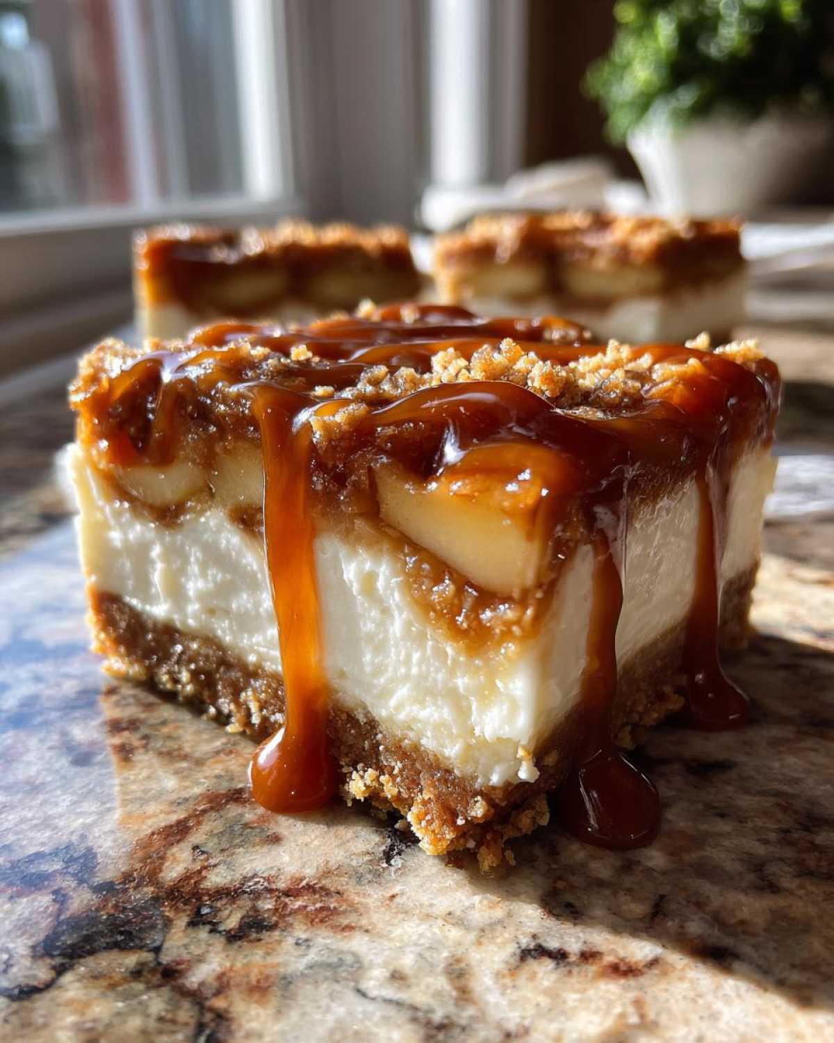 Caramel Apple Cheesecake Bars - detail 4