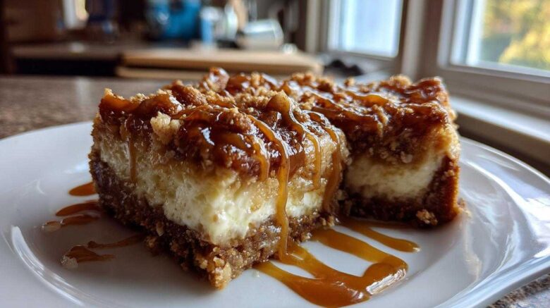 Caramel Apple Cheesecake Bars