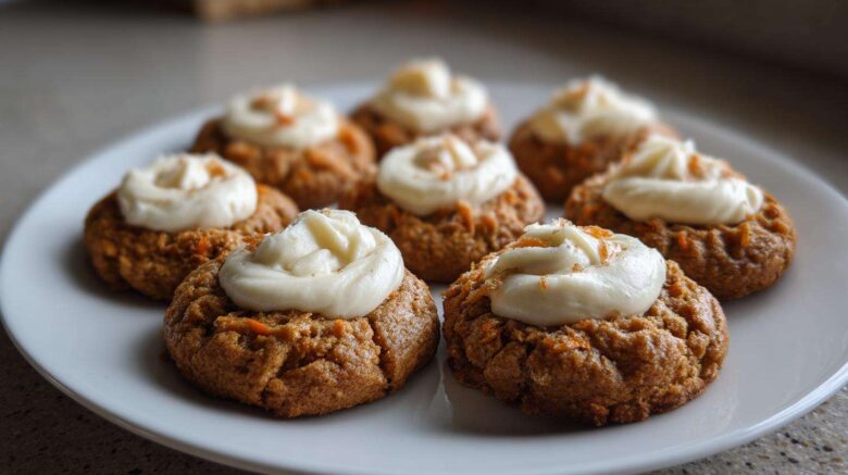 Carrot Cake Thumbprint Cookies