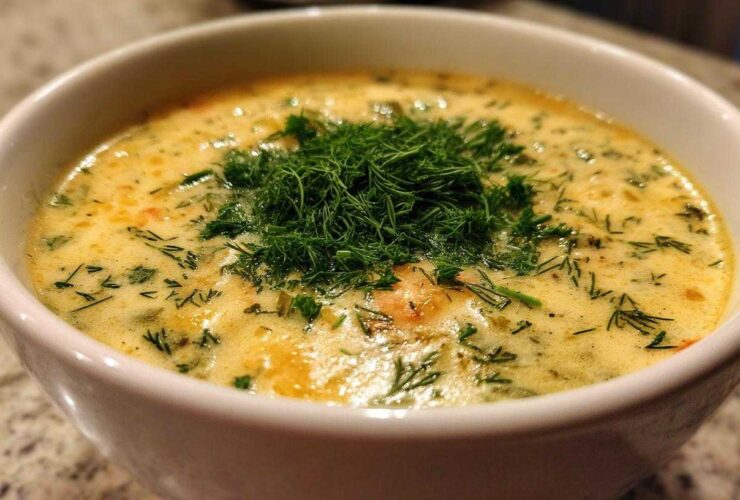Cheesy Dill Pickle Soup