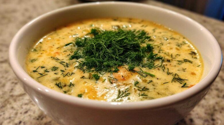 Cheesy Dill Pickle Soup
