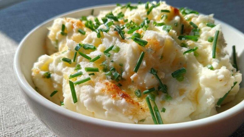 Cheesy Garlic Butter Mashed Potatoes