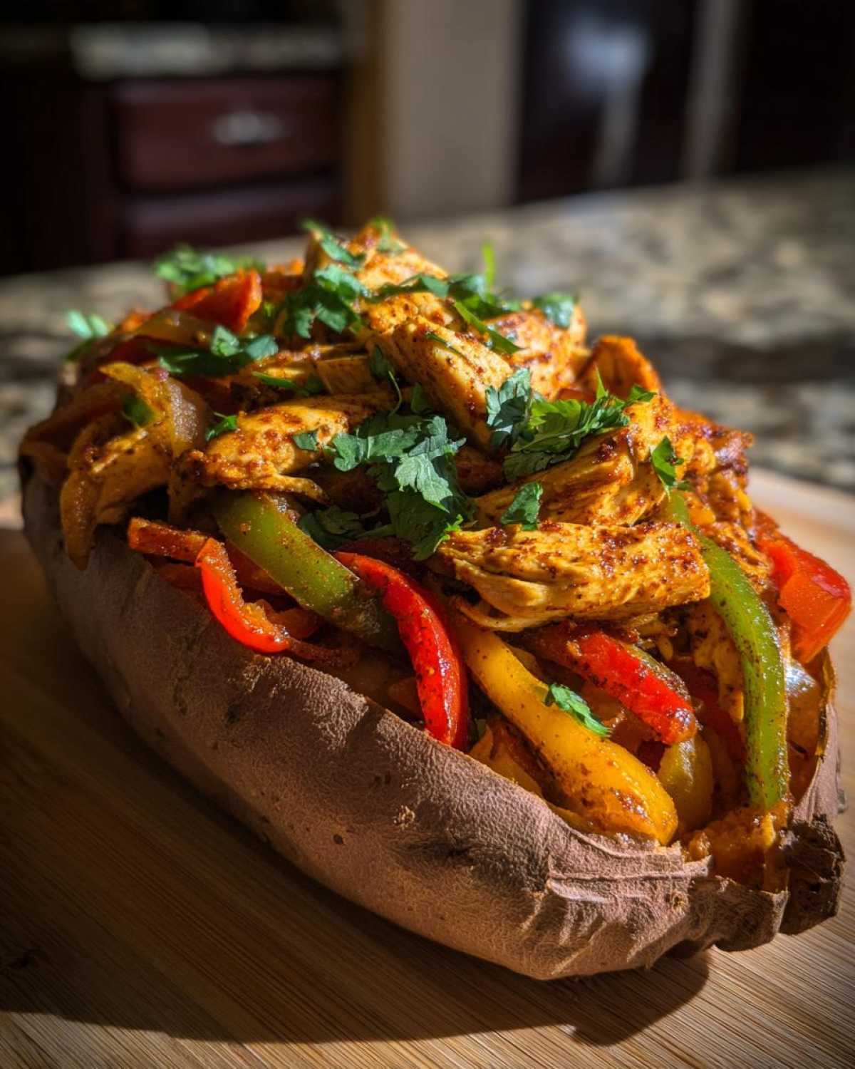 Chicken Fajita Stuffed Sweet Potatoes - detail 1