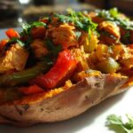 Chicken Fajita Stuffed Sweet Potatoes