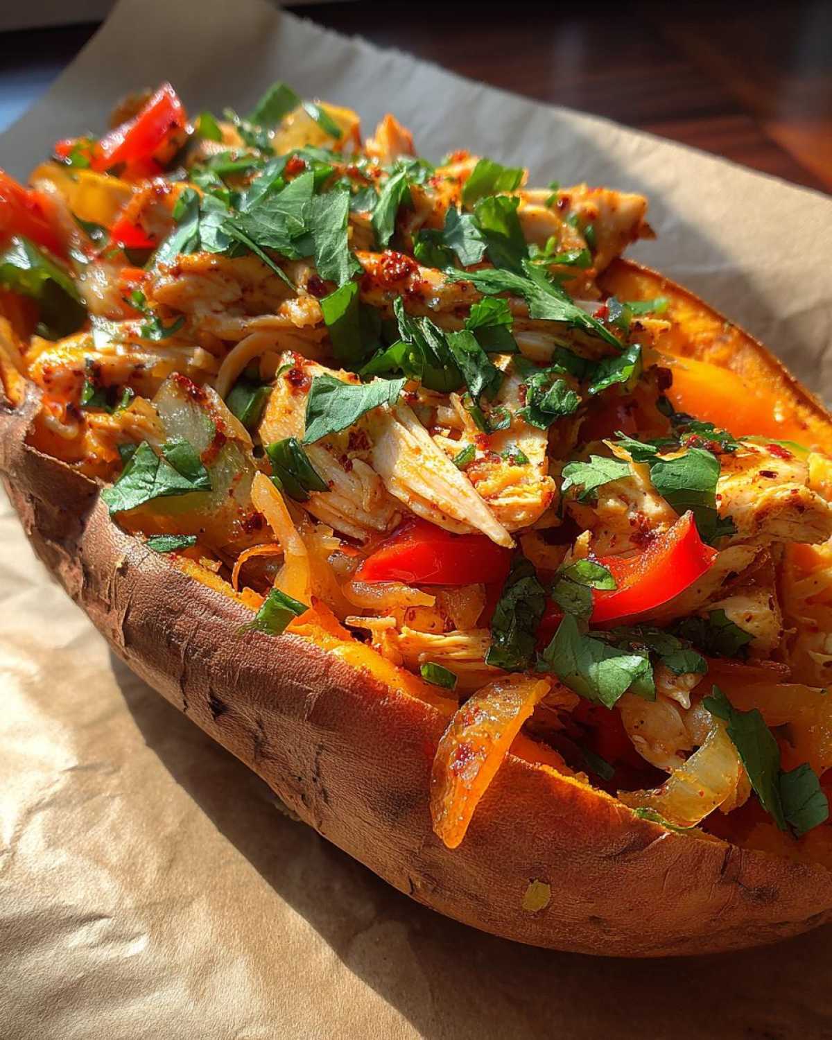Chicken Fajita Stuffed Sweet Potatoes - detail 2