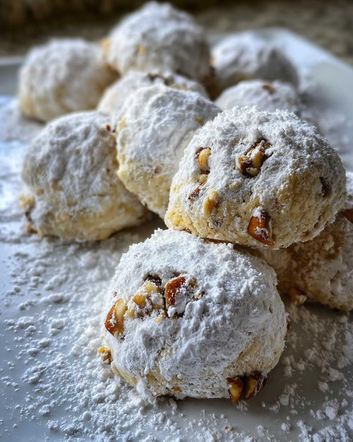Chocolate Hazelnut Snowball Cookies - detail 2