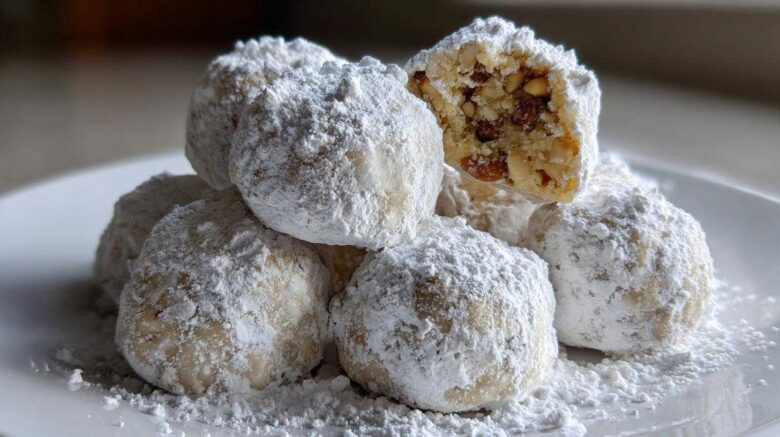 Chocolate Hazelnut Snowball Cookies