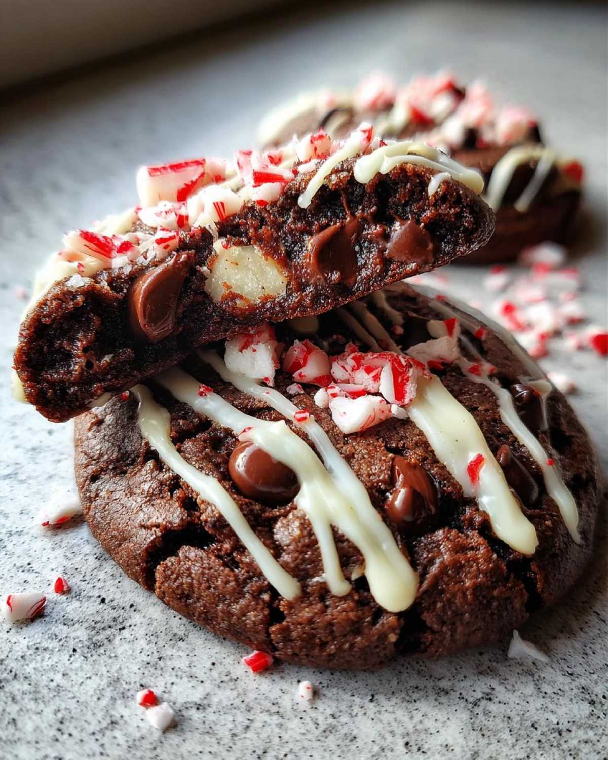 Chocolate Peppermint Bark Cookies - detail 1