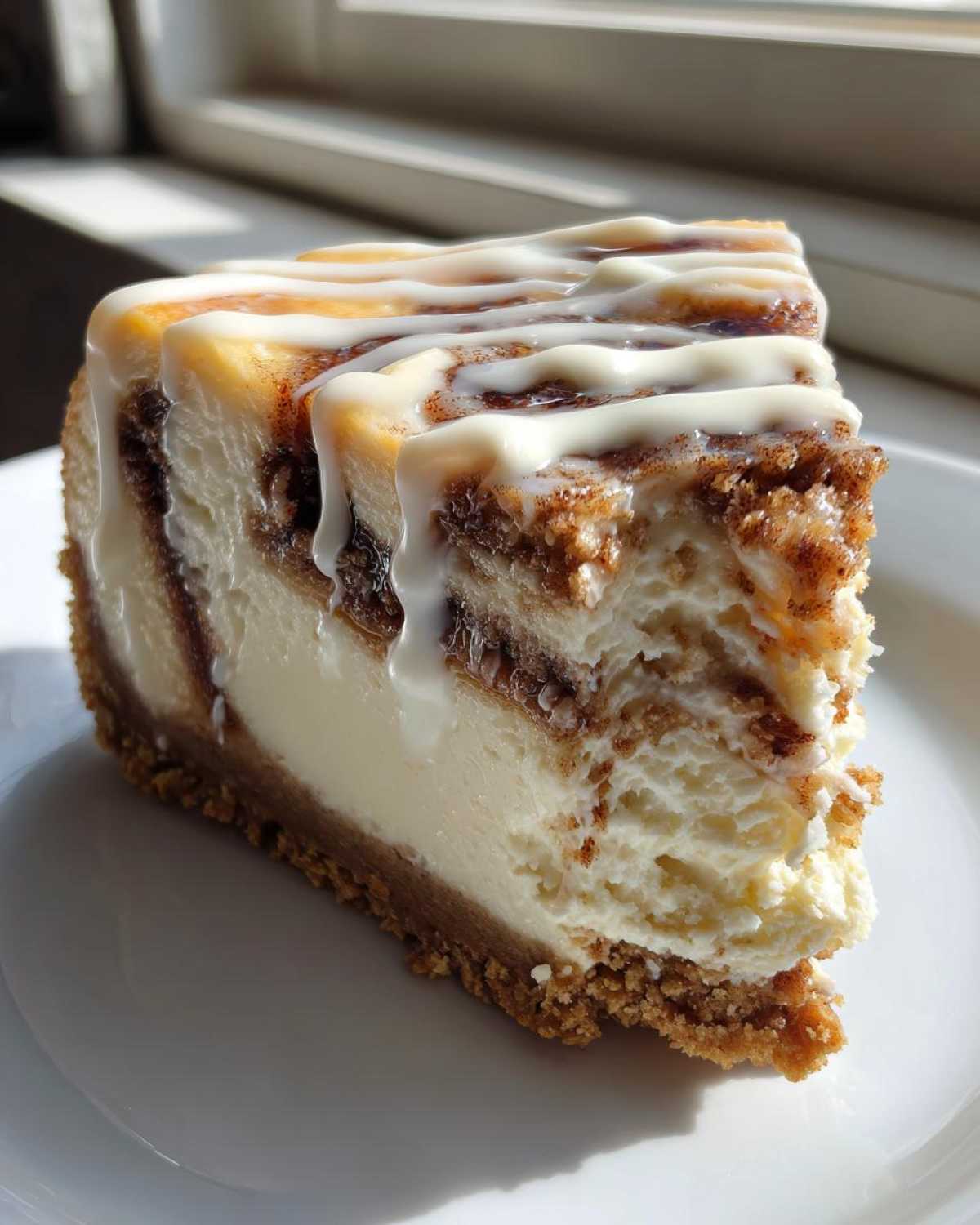 Cinnamon Roll Cheesecake - detail 2
