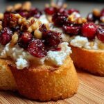 Cranberry Goat Cheese Crostini