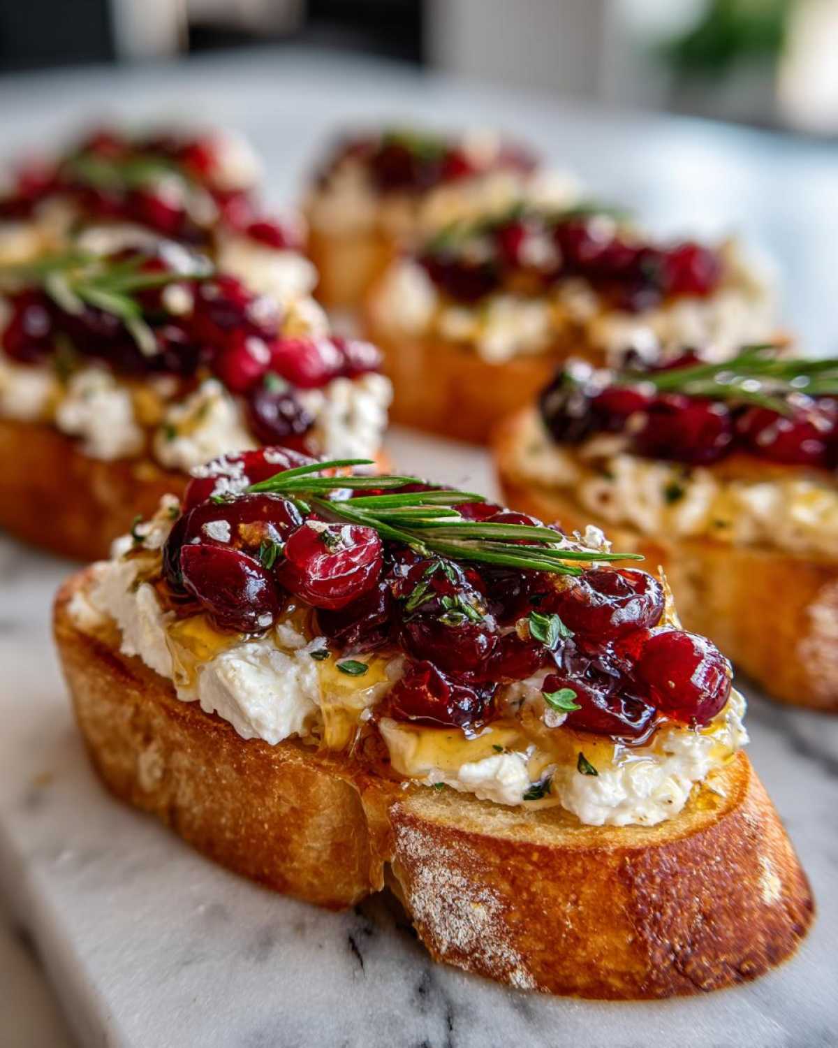 Cranberry Goat Cheese Crostini - detail 3