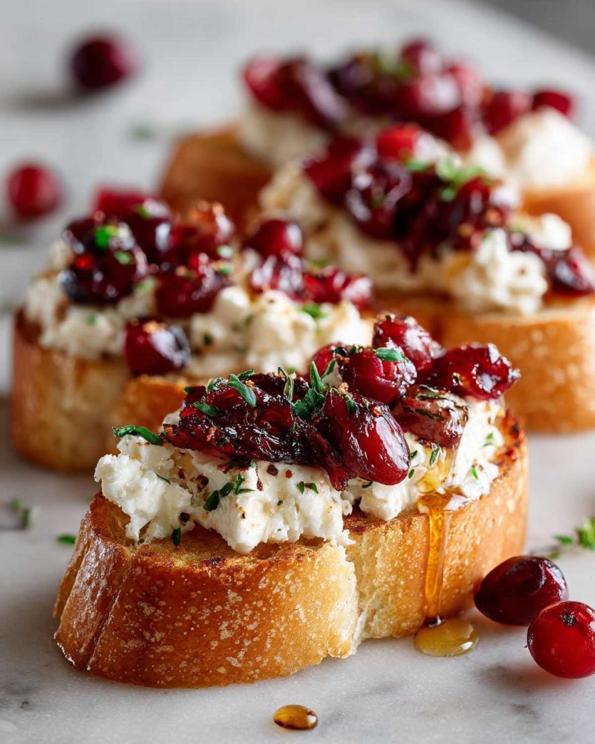 Cranberry Goat Cheese Crostini - detail 4