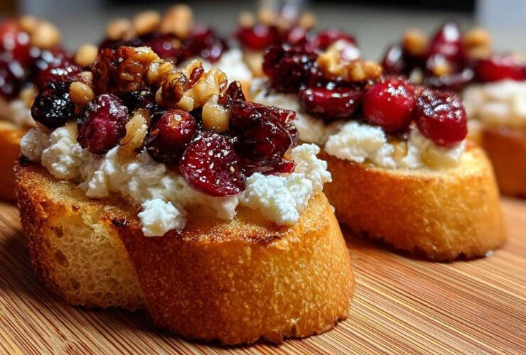 Cranberry Goat Cheese Crostini