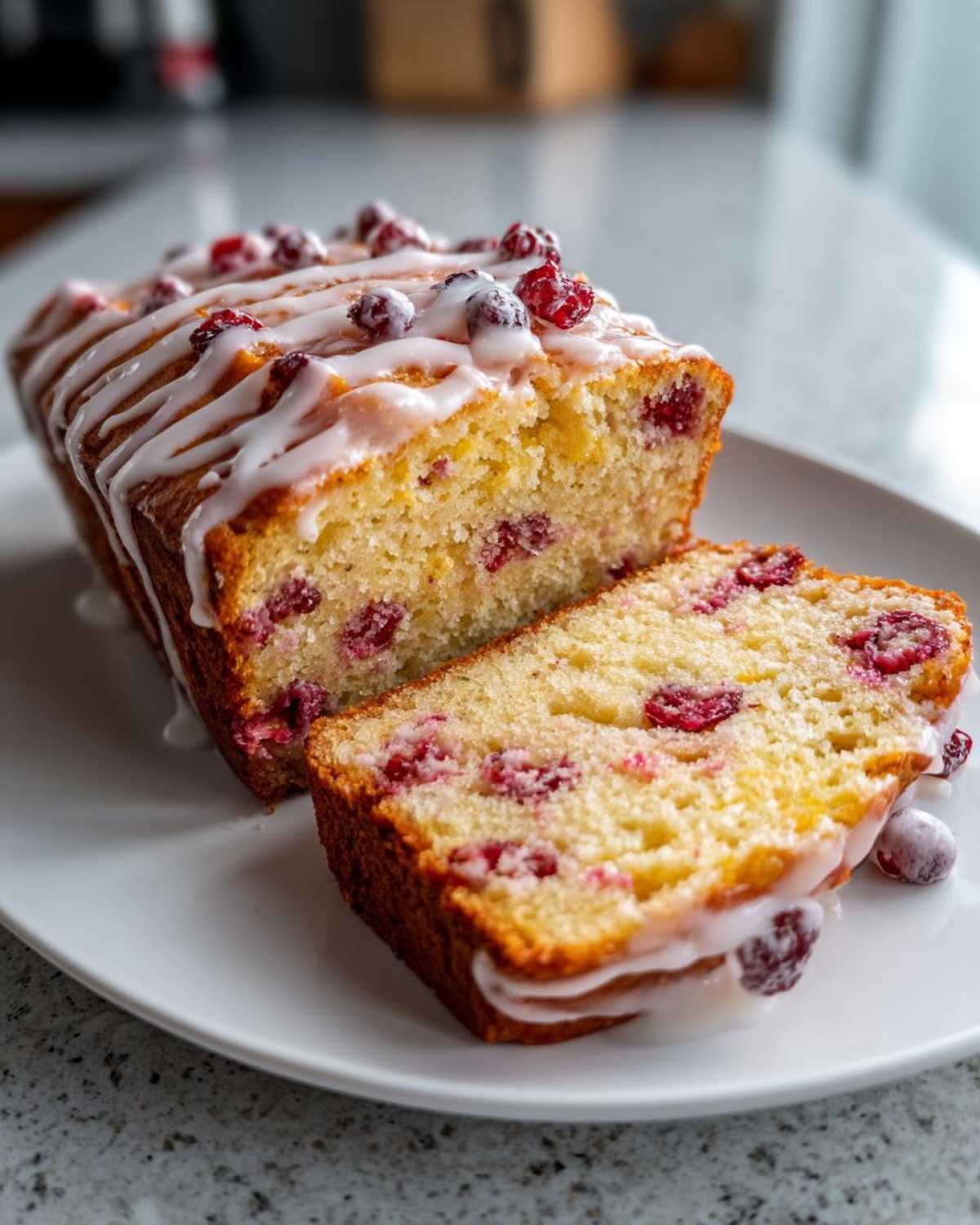 Cranberry Orange Loaf Cake - detail 3