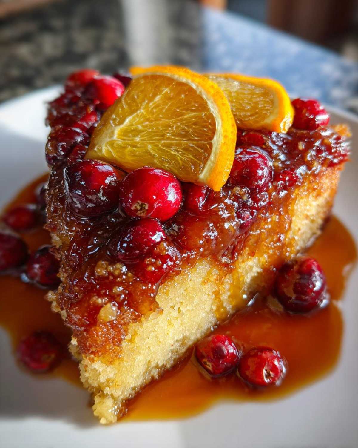 Cranberry Orange Upside-Down Cake - detail 1