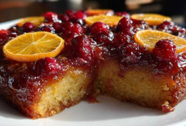 Cranberry Orange Upside-Down Cake