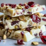 Cranberry Pistachio White Chocolate Bark