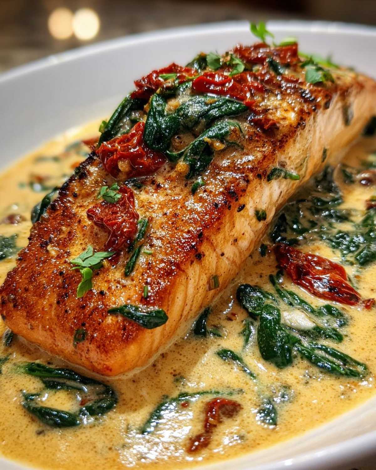 Creamy Garlic Tuscan Salmon - detail 4