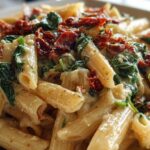 Creamy Spinach and Sun-Dried Tomato Pasta