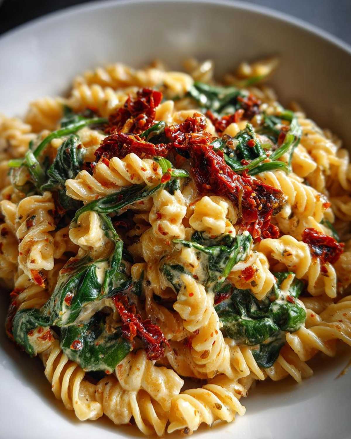 Creamy Spinach and Sun-Dried Tomato Pasta - detail 4