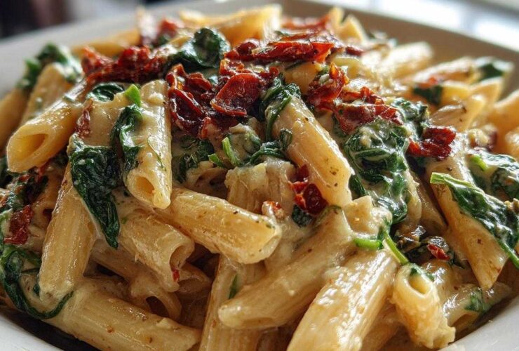 Creamy Spinach and Sun-Dried Tomato Pasta