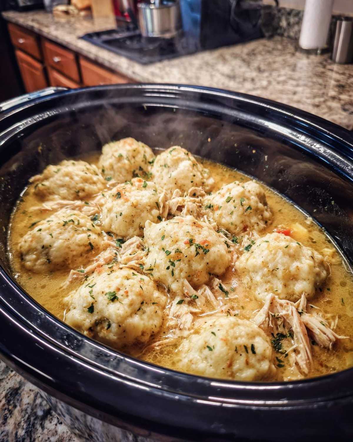 Crockpot Chicken and Dumplings - detail 4