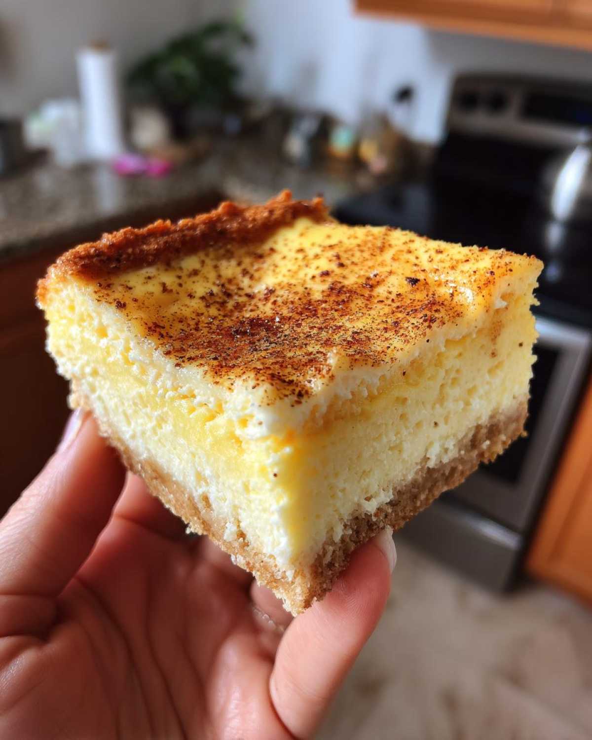 Eggnog Cheesecake Bars - detail 1