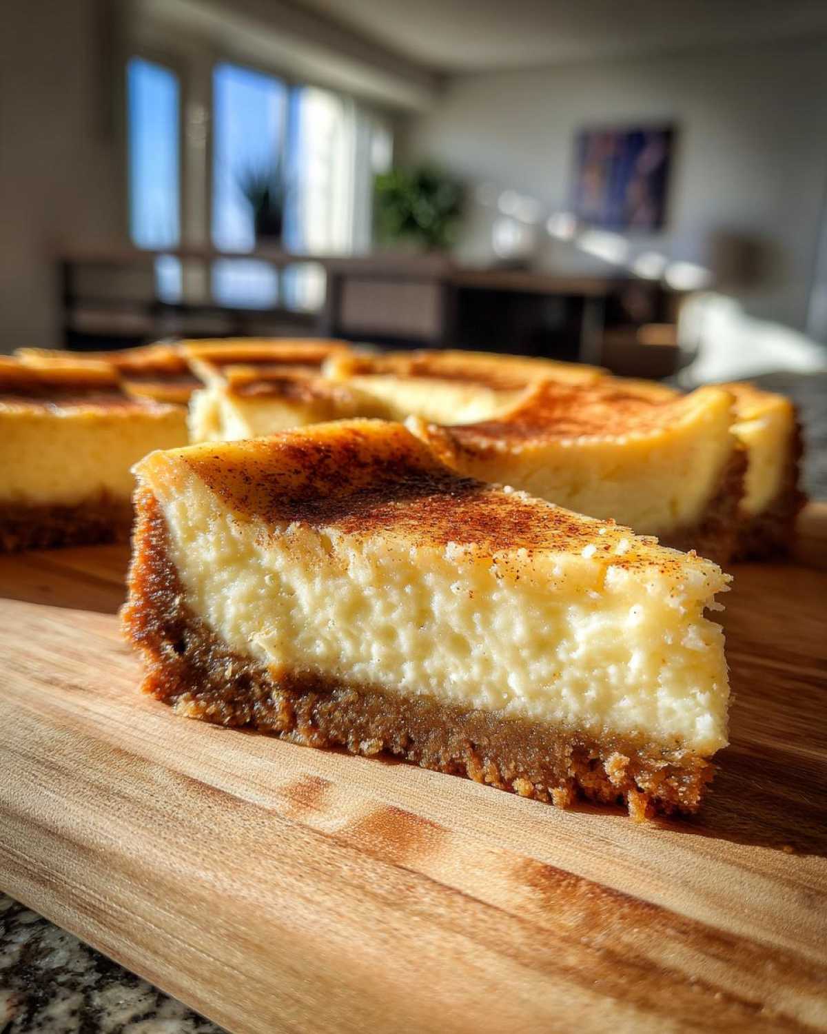 Eggnog Cheesecake Bars - detail 2