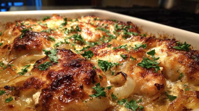 French Onion Chicken Bake