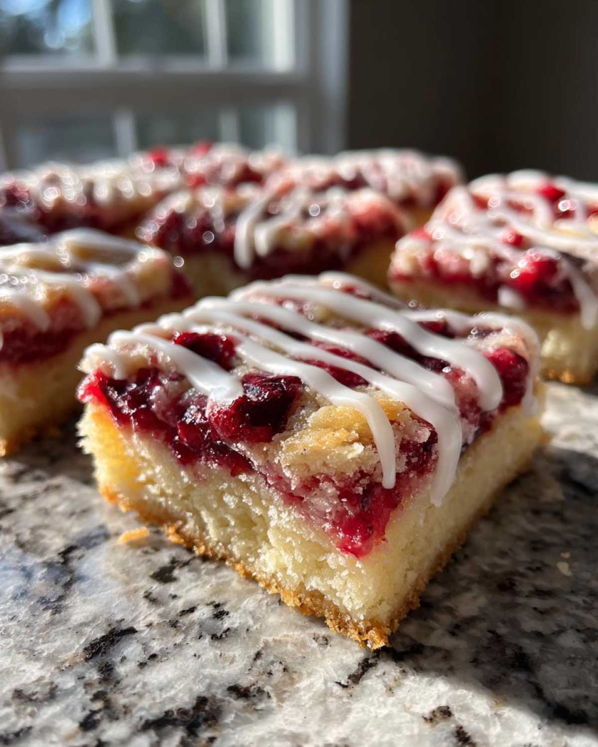 Frosted Cranberry Shortbread Bars - detail 3