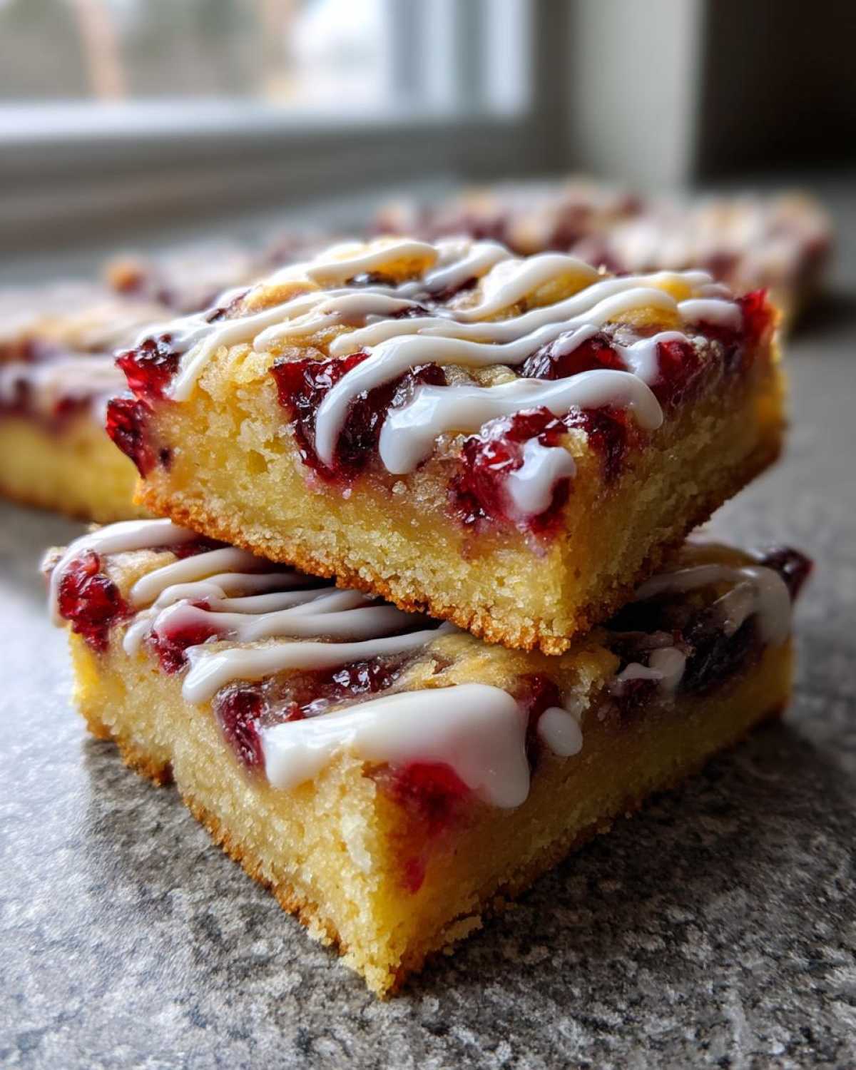Frosted Cranberry Shortbread Bars - detail 4