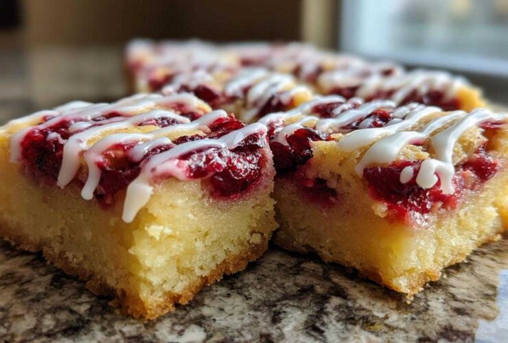 Frosted Cranberry Shortbread Bars